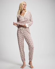 PATTERNED PIECES CHAMP - Banded Ankle Pajama Pant