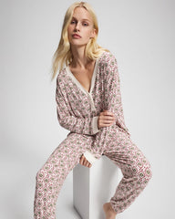 PATTERNED PIECES CHAMP - Banded Ankle Pajama Pant