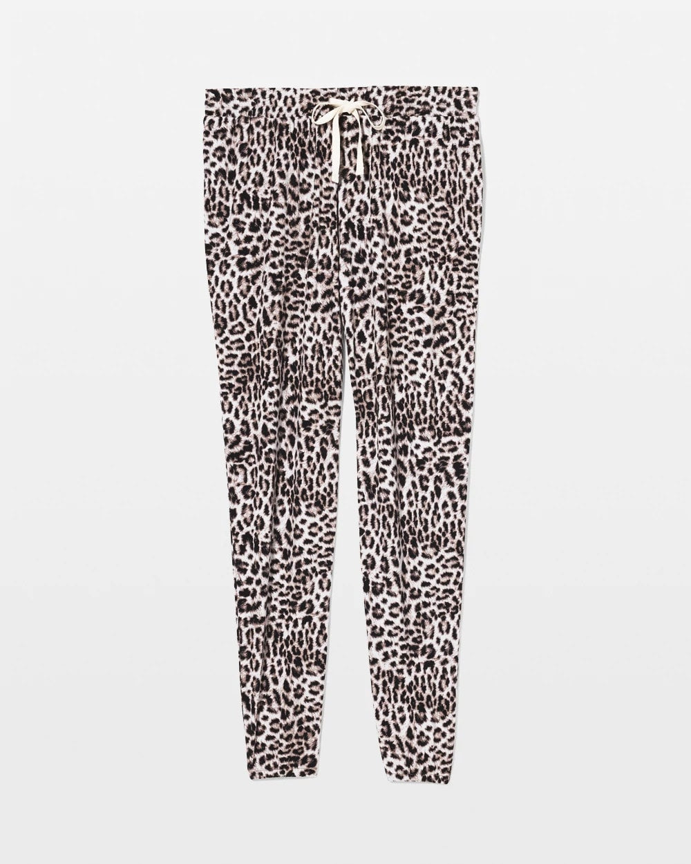 DIVINE LEOPARD TAUPE - Banded Ankle Pajama Pant