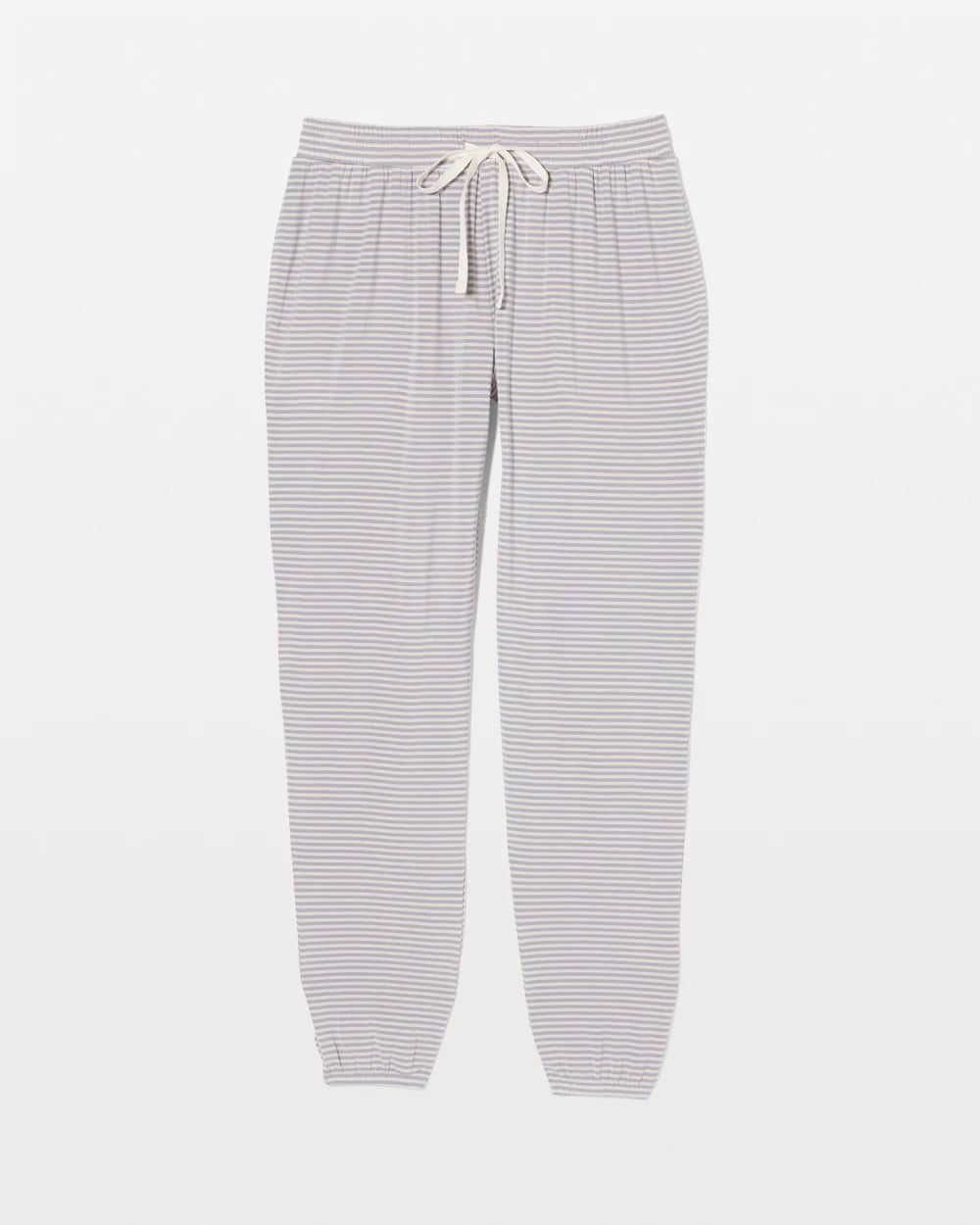 NIGHTCAP STRIPE LILAC ASH - Banded Ankle Pajama Pant