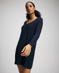 NIGHTFALL NAVY - Long-Sleeve Sleepshirt