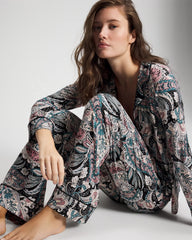REGAL PAISLEY BLACK - Printed Pajama Pant