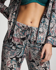 REGAL PAISLEY BLACK - Printed Pajama Pant
