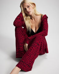 FELINE PAINT THE TOWN RED - Printed Pajama Pant