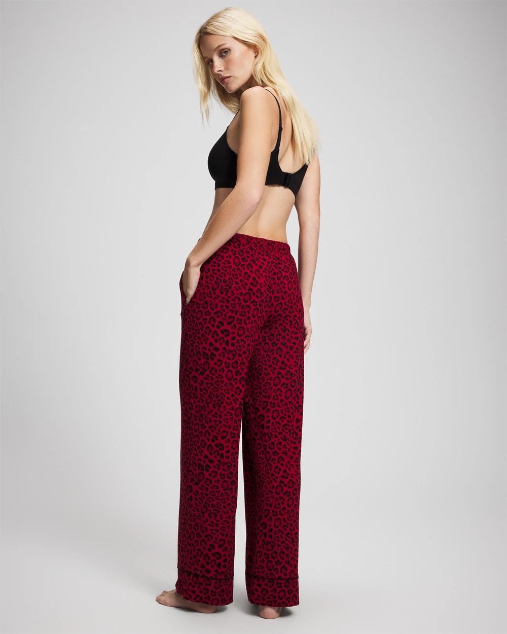 FELINE PAINT THE TOWN RED - Printed Pajama Pant