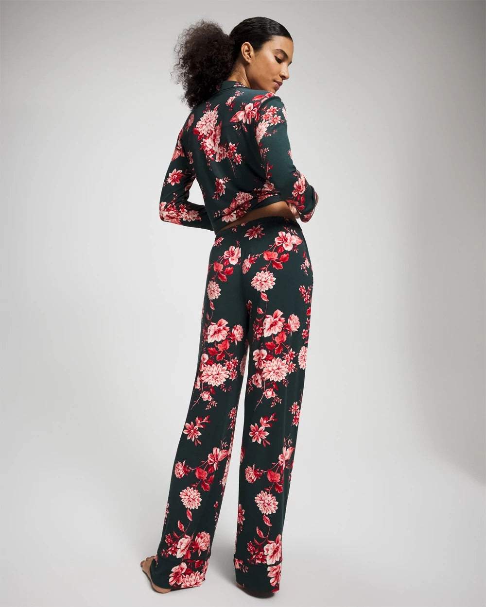 COTTAGE FLORAL GREEN - Printed Pajama Pant