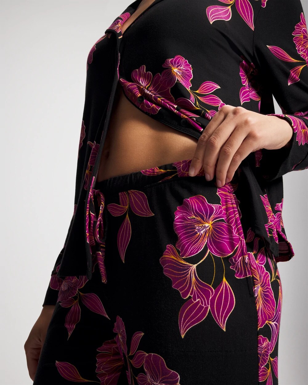 GILDED BLOOMS MAGENTA - Printed Pajama Pant