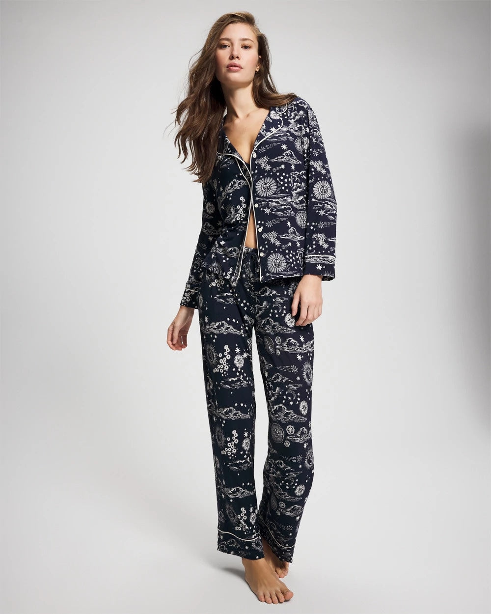 COSMIC BALLET NAVY - Printed Pajama Pant