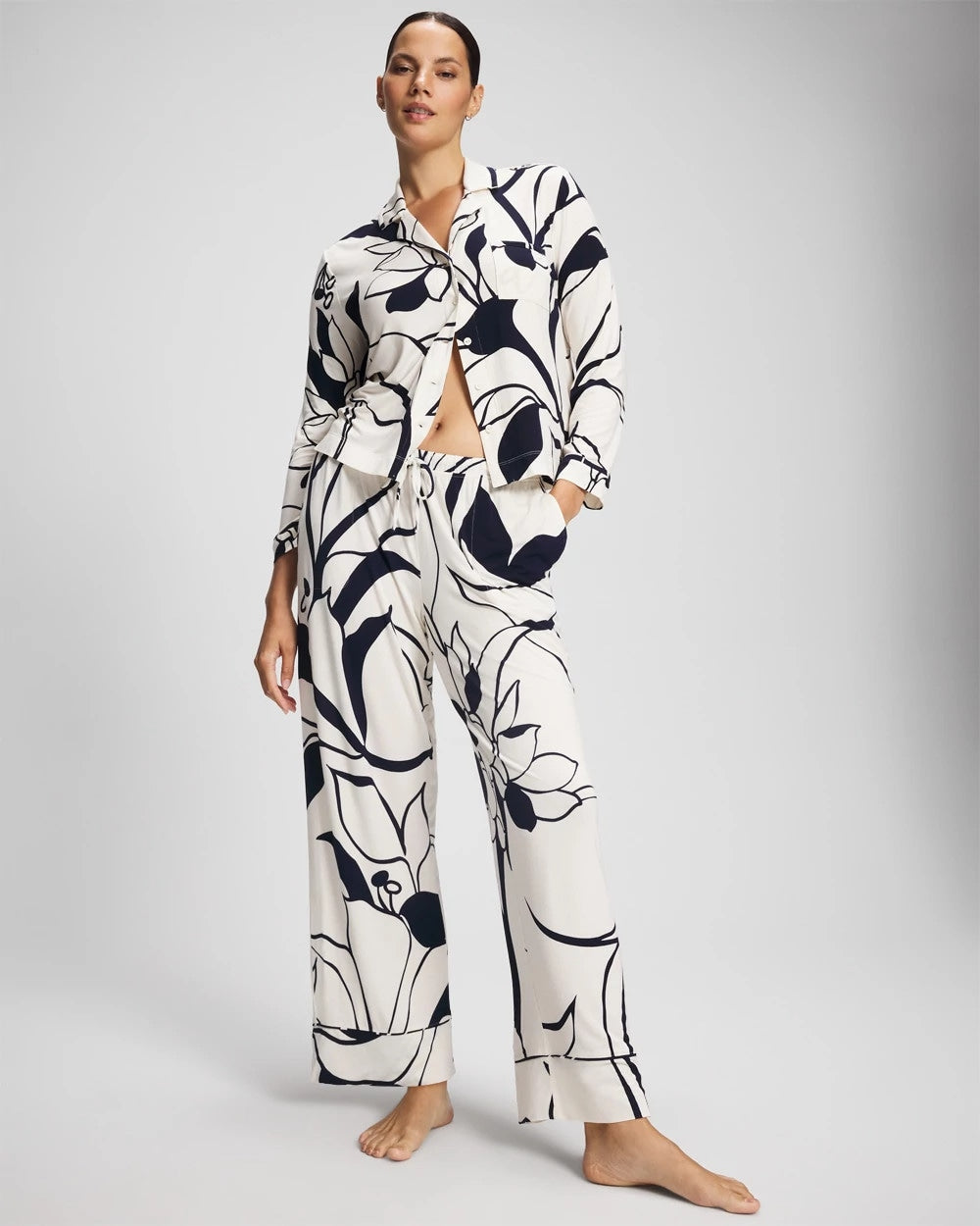 NOUVEAU FLORA CHAMP - Printed Pajama Pant