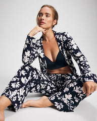 SERENITY PETALS NAVY - Printed Pajama Pant