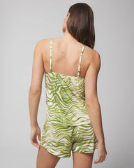 INTO THE GROOVE WHITE SMK - Smocked Pajama Cami