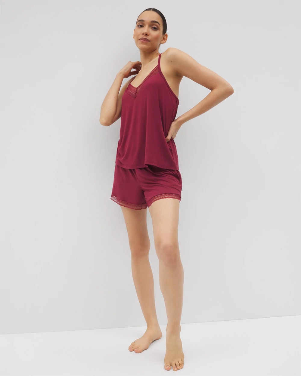 GARNET - Geo Lace Pajama Short