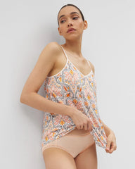 VINE PAISLEY CHAMPAGNE M - V-Neck Pajama Cami