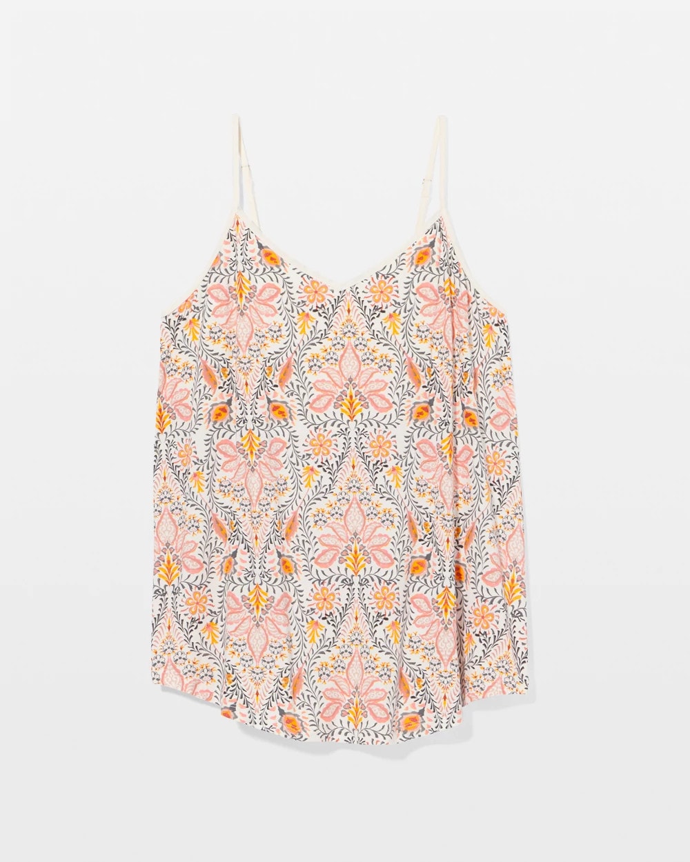 VINE PAISLEY CHAMPAGNE M - V-Neck Pajama Cami