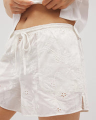 COCONUT - Cotton Eyelet Pajama Short