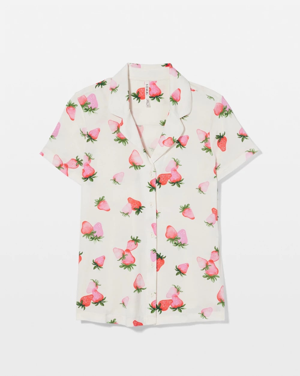 BERRY BEST CHAMPAGNE - Short Sleeve Notch Collar Pajama Top