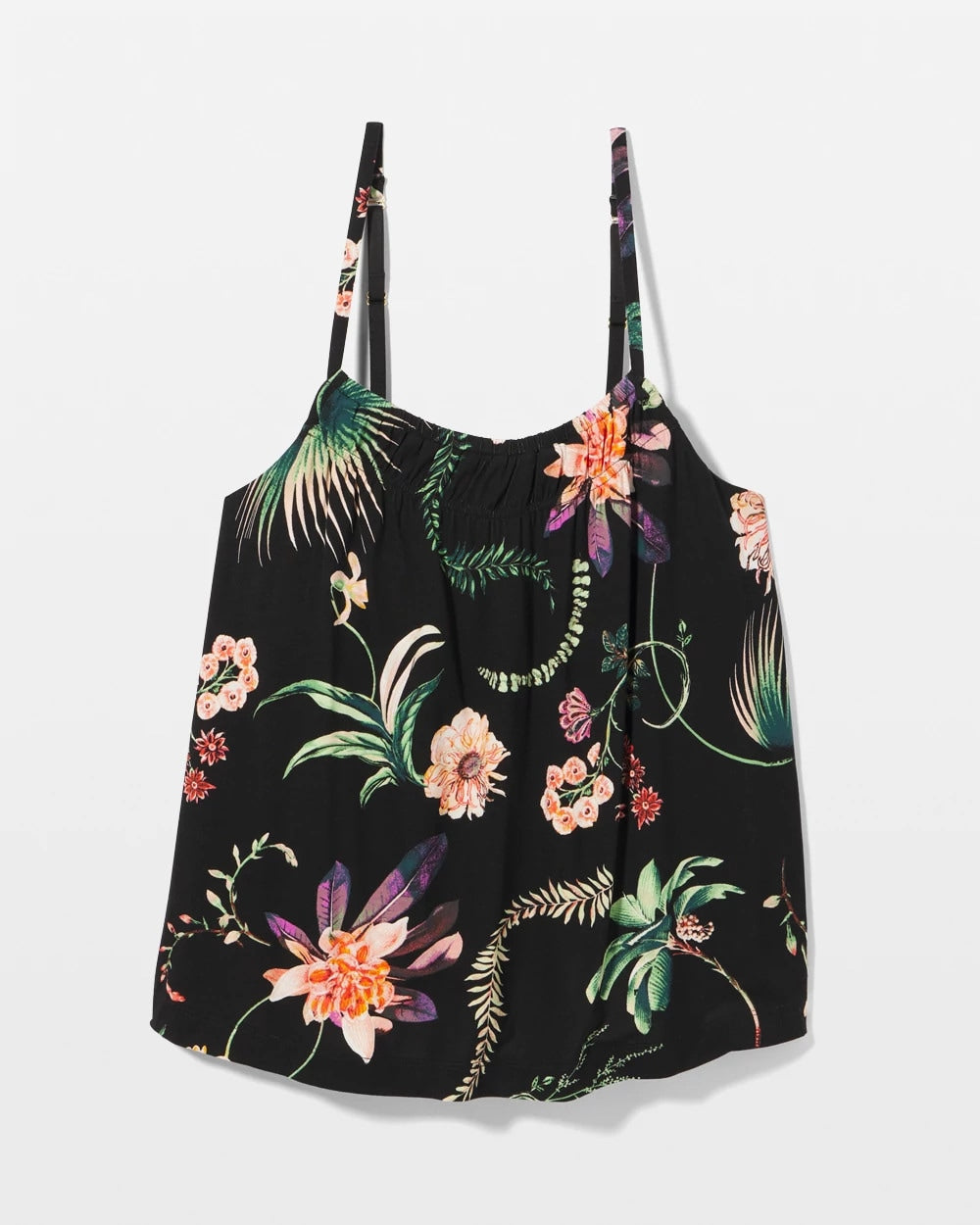PARADISE PLUMES BLACK - Pajama Cami