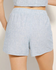 IDYLLIC BLUE CROSSDYE - Pajama Shorts