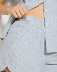 IDYLLIC BLUE CROSSDYE - Pajama Shorts