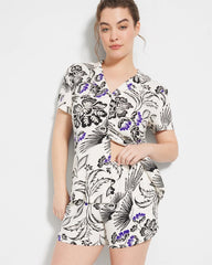 FLY BY NIGHT CHMPGNE DRMS - Smocked Waist Pajama Short