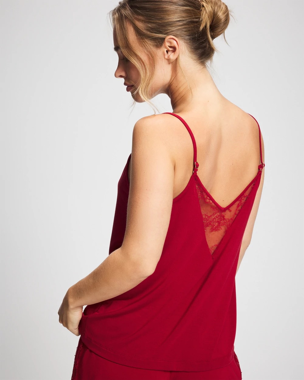 PAINT THE TOWN RED - Lace Trim Cami