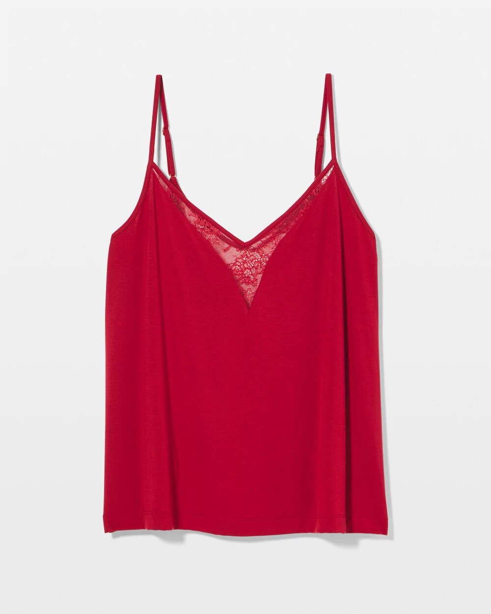 PAINT THE TOWN RED - Lace Trim Cami