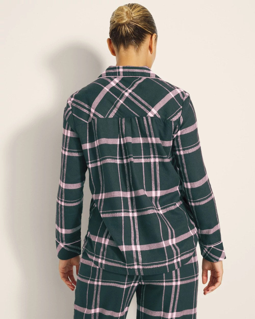 ASPEN PLAID EVERGLADE - Super Soft Long-Sleeve Notch Collar Pajama Top