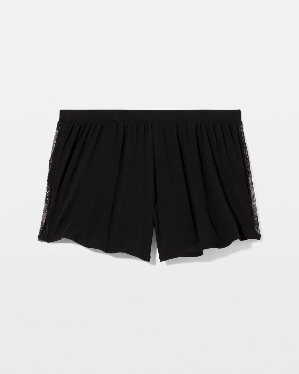 BLACK - Lace Relaxed Pajama Short