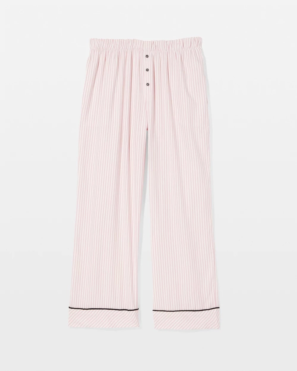 STOCKING STRIPE VERT PINK - Velvet Piped Relaxed Pajama Pant