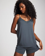 PETROL - Mesh Trim Pajama Cami