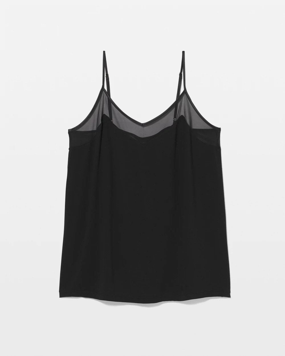 BLACK - Mesh Trim Pajama Cami
