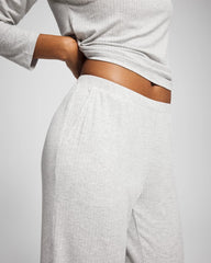 HEATHER FROST - Pointelle Wide Leg Pajama Pant