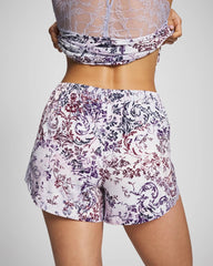 LACE HARMONY LILAC - Lace Trim Pajama Short
