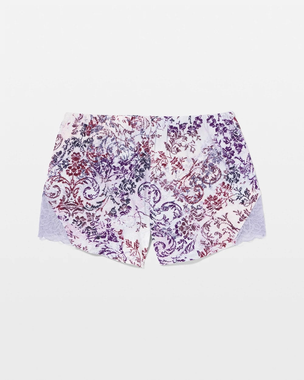 LACE HARMONY LILAC - Lace Trim Pajama Short