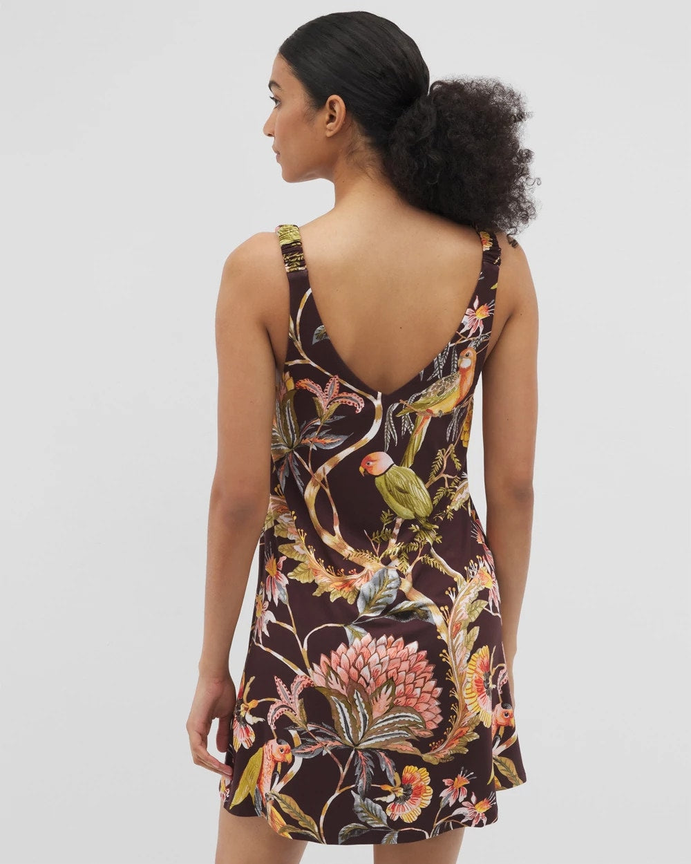 PARROT-DISO PLUME G PLUM - Shirred Strap Chemise