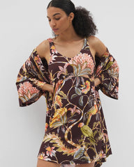 PARROT-DISO PLUME G PLUM - Shirred Strap Chemise