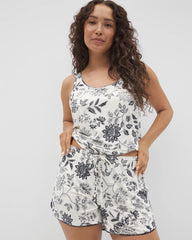 MEANDERING GARDEN CHAMP - Printed Pajama Shorts