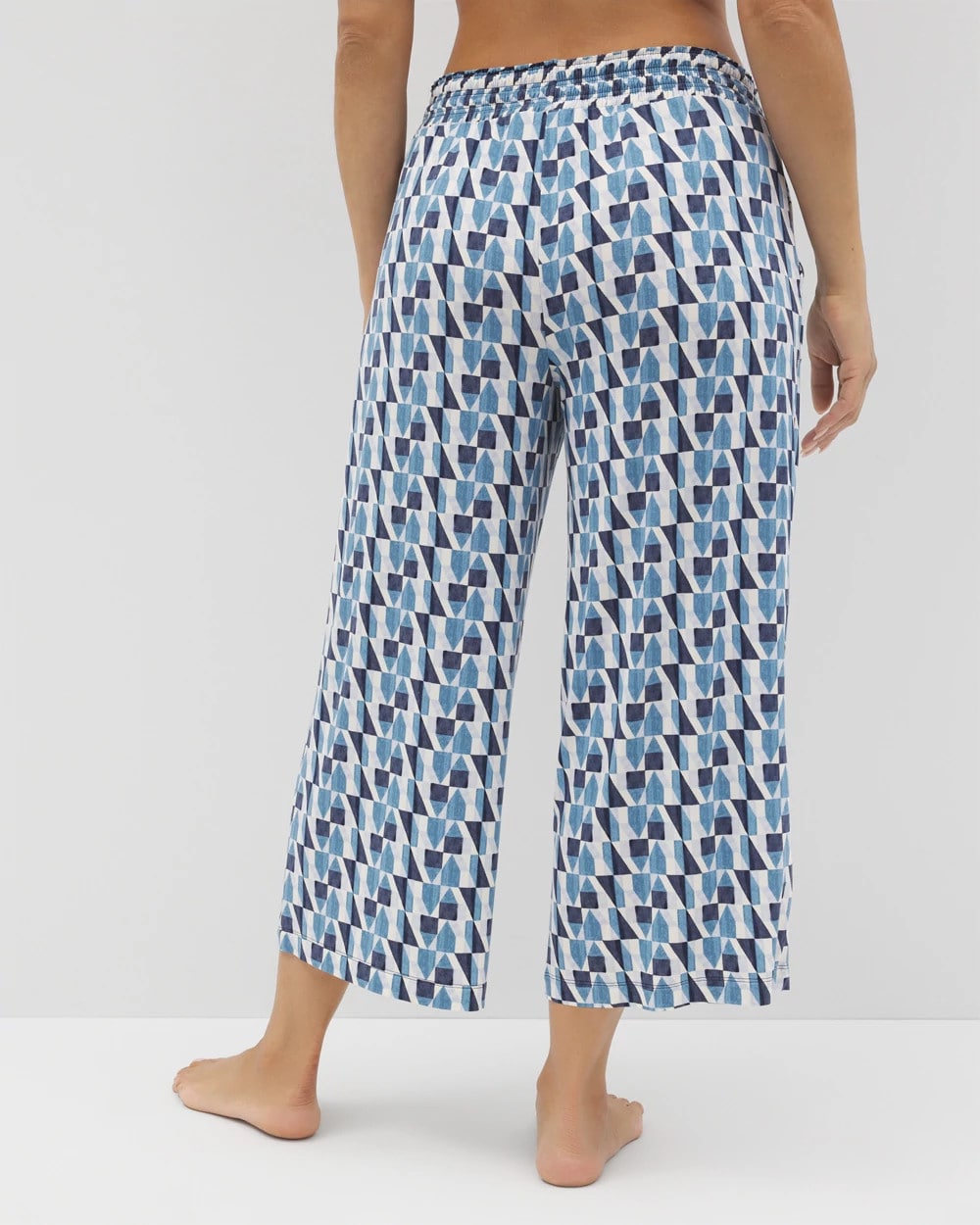PRISM GEO MID NAVY - Cropped Pajama Pants