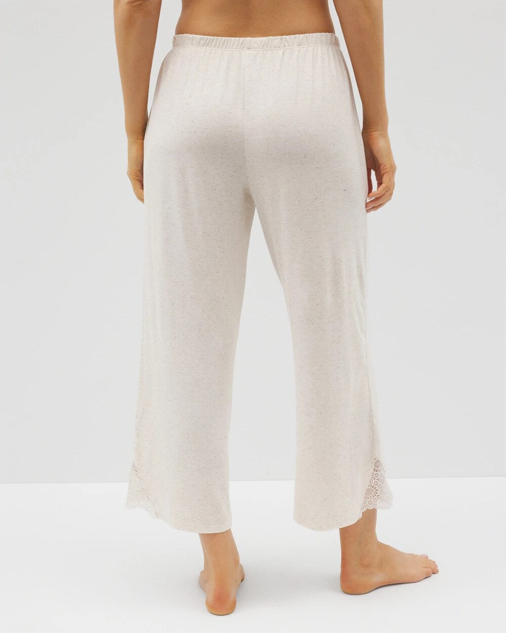 IVORY SLUB - Slub Wide Leg Pajama Crop