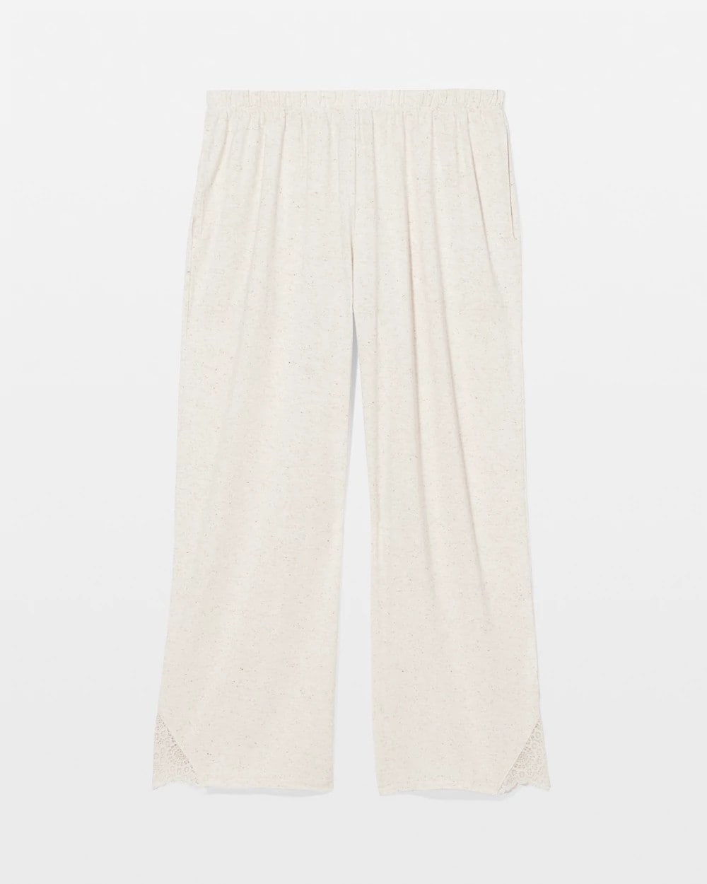 IVORY SLUB - Slub Wide Leg Pajama Crop