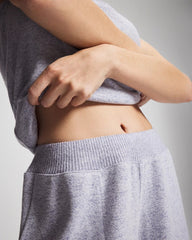 BLUE OPAL/VELVET MORNING - CozyLuxe Pajama Short