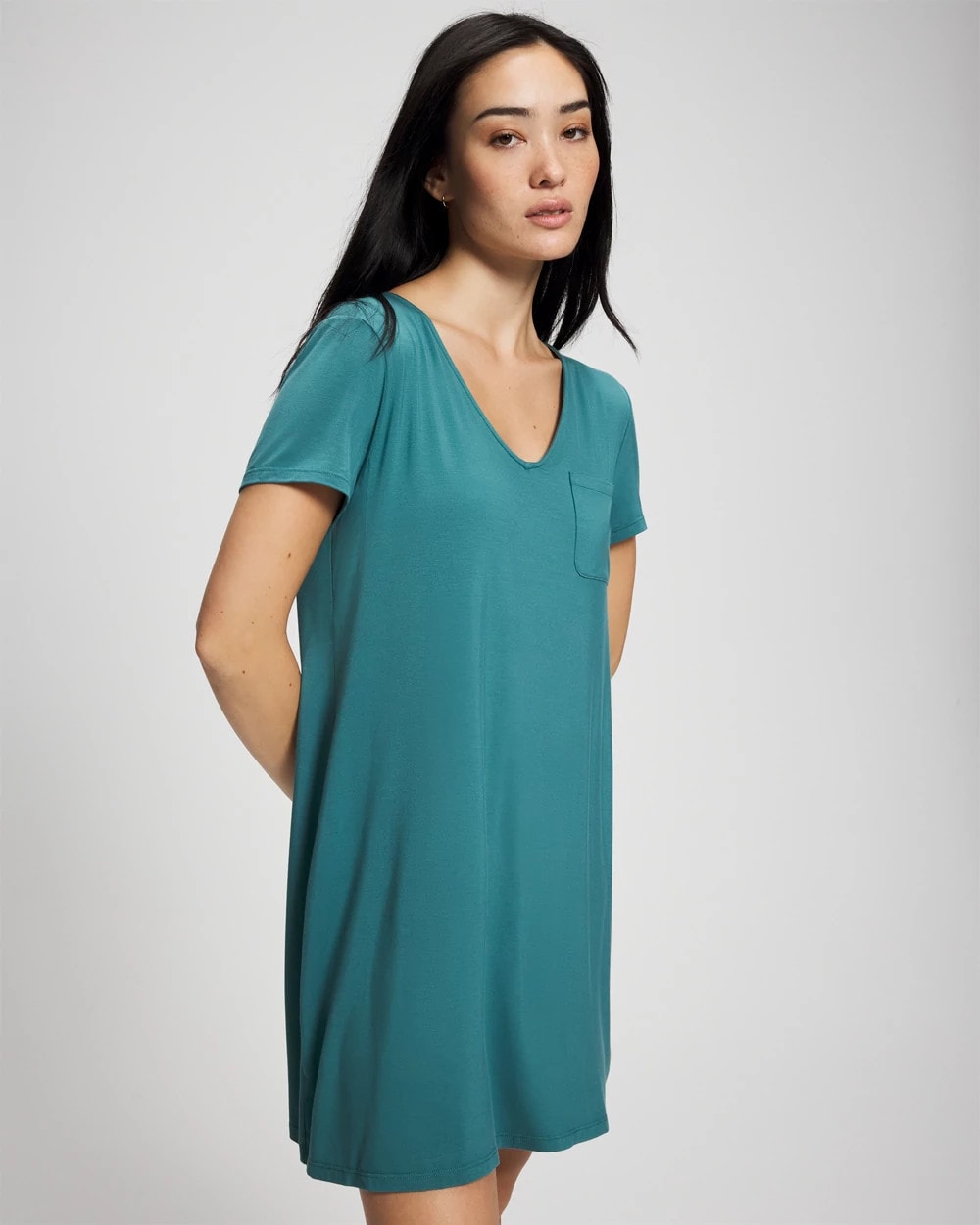 CERULEAN TEAL - Short-Sleeve Sleepshirt