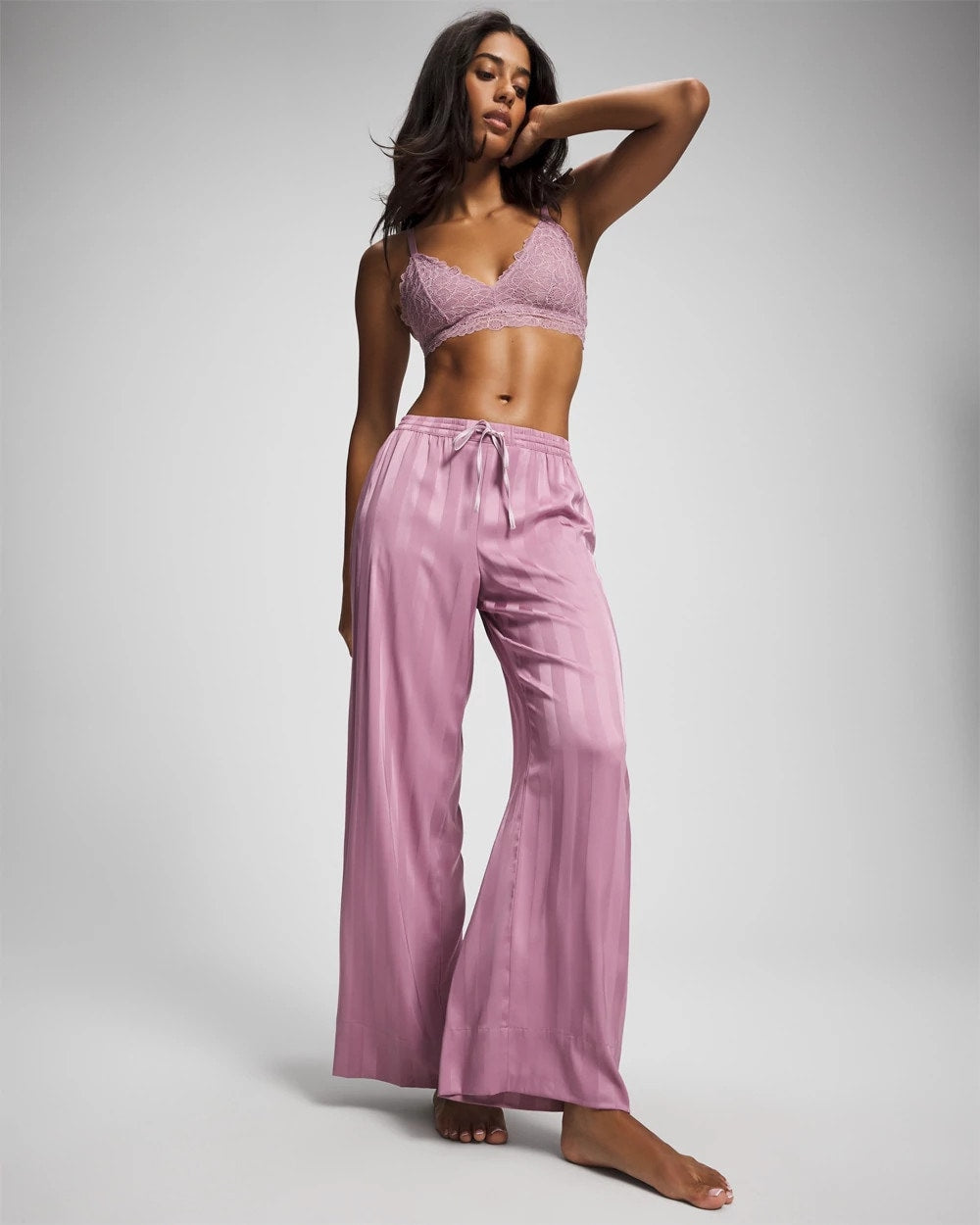 LILAC WINE - Shadow Stripe Pajama Pant