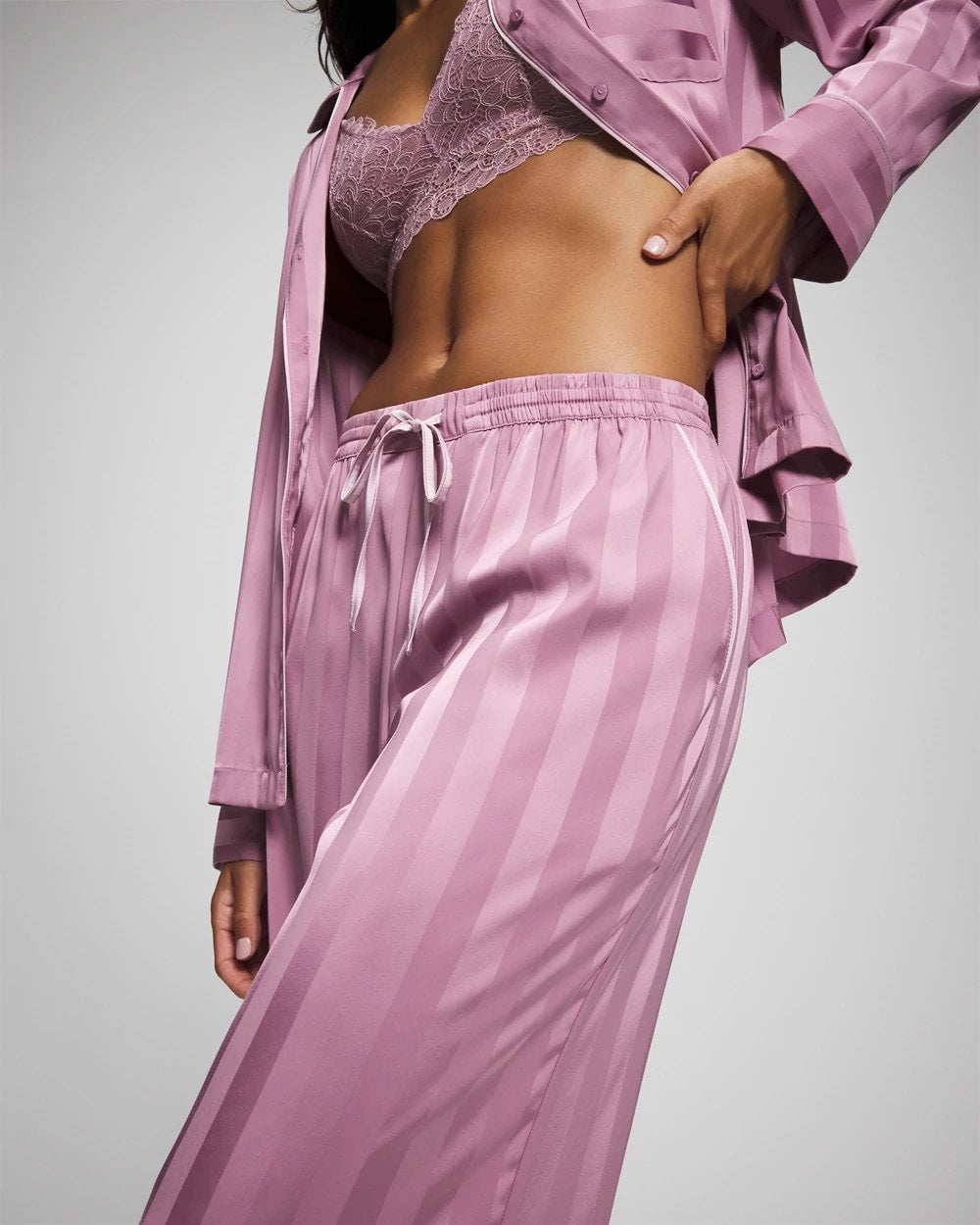 LILAC WINE - Shadow Stripe Pajama Pant