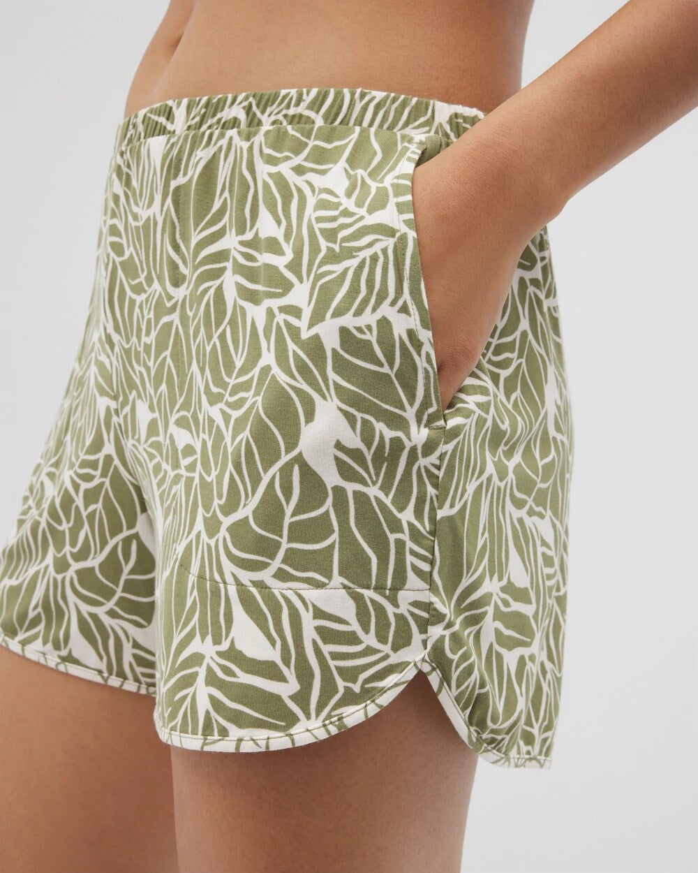 PALMTASTIC VETIVER/CHAMP - Printed Pajama Short