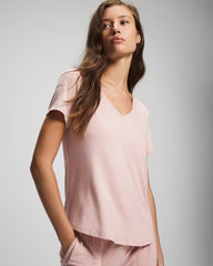 VINTAGE PINK - Short Sleeve Pajama Tee