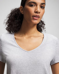 HEATHER OPAL GRAY - Short Sleeve Pajama Tee