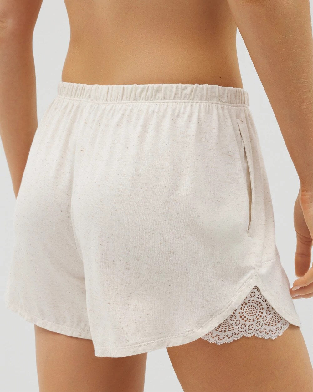 IVORY SLUB - Slub Pajama Short