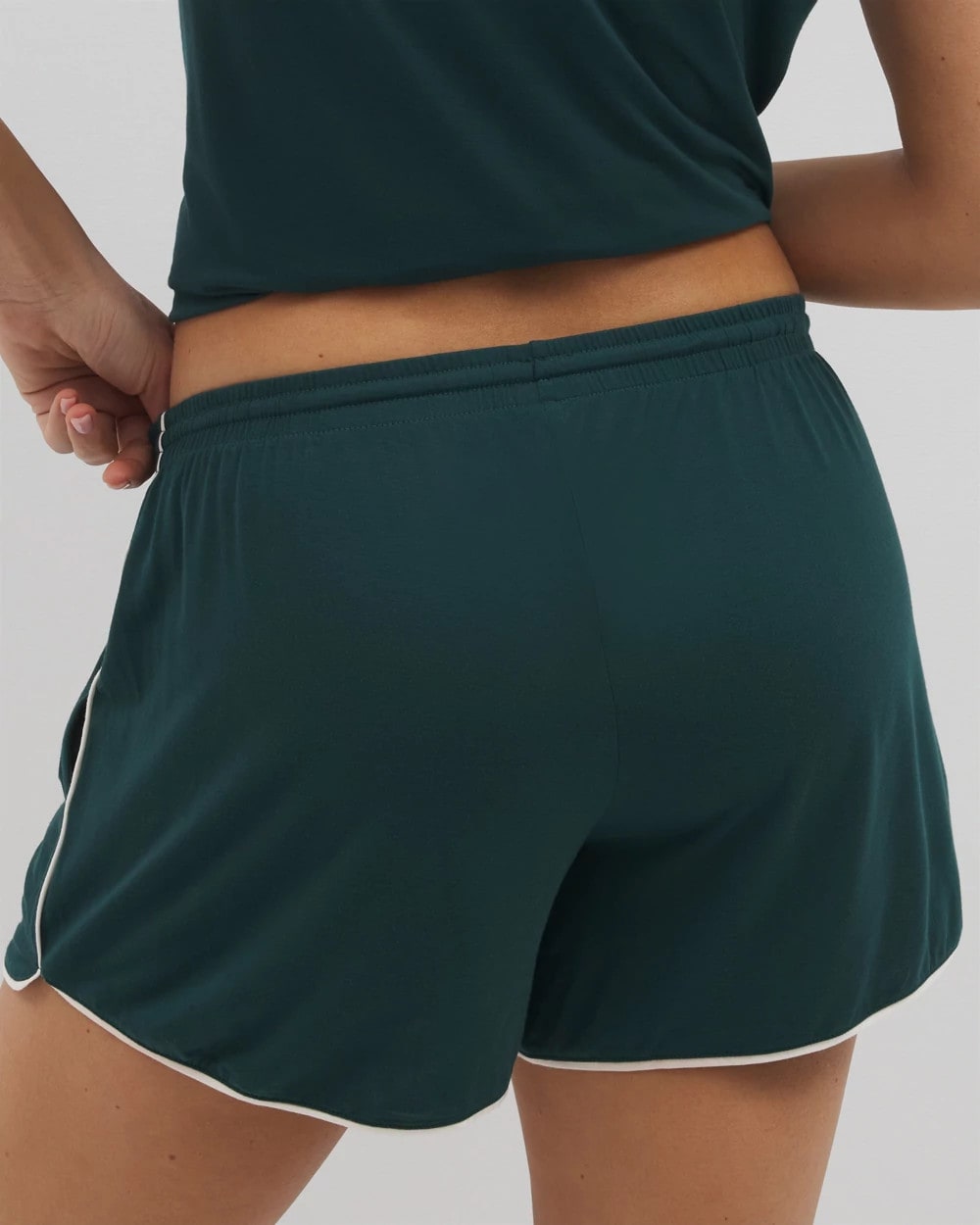 DARK SEA - Solid Piped Pajama Shorts