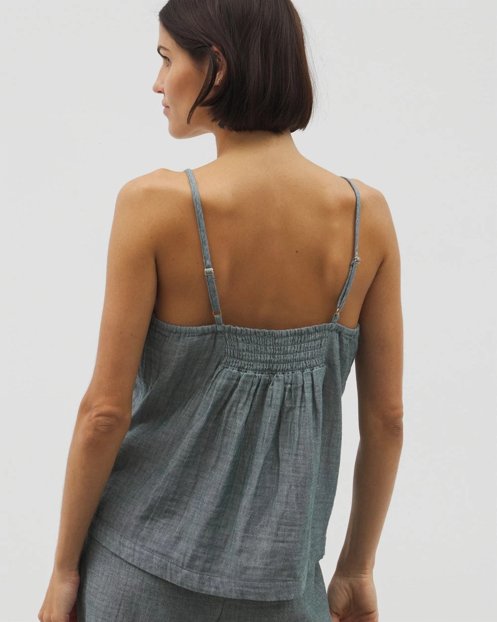 DARK SEA CROSSDYE - Cotton Gauze Pajama Cami